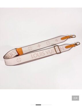 Louis Vuitton Beige & White Monogram Bandoulière Strap